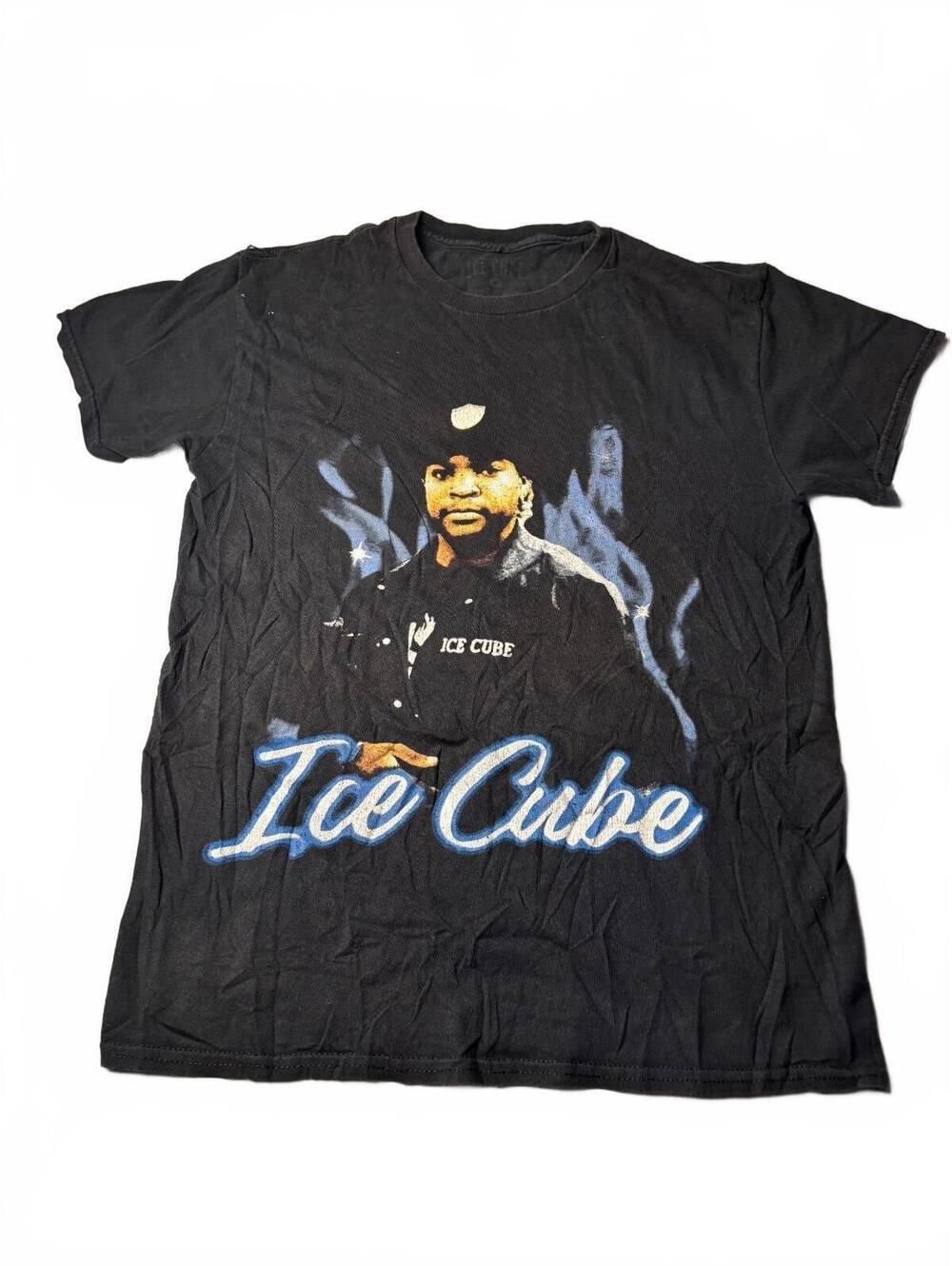 Vintage Ice Cube Graphic T-Shirt Black Size Large